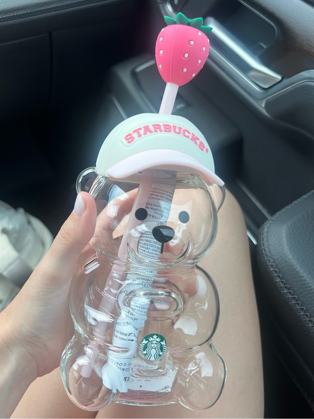 Limited Starbucks Pink Bearista Glass Bear Tumbler